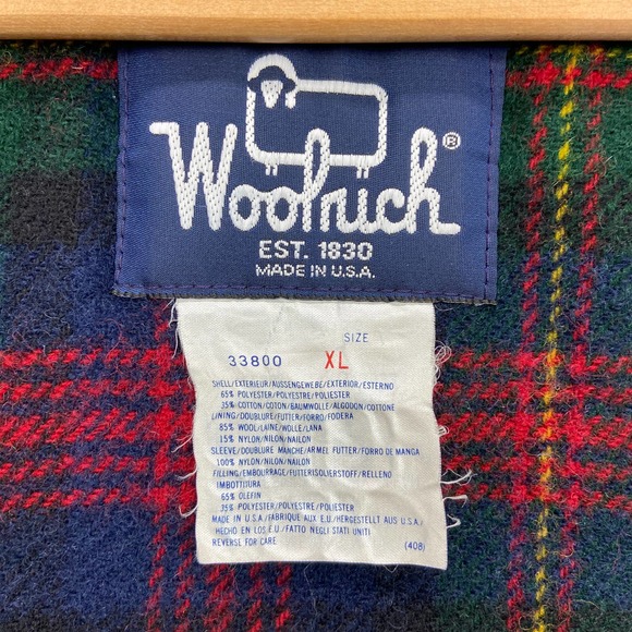 VTG WOOLRICH JACKET WOOL LINED Blue BARN CHORE COAT MEN'S XL - Picture 5 of 11